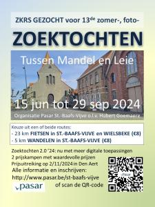 Affiche Zomerfotozoektochten 2024 Wandelen en/of Fietsen