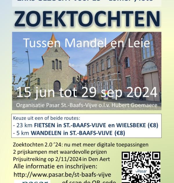 Affiche Zomerfotozoektochten Wandelen en/of Fietsen